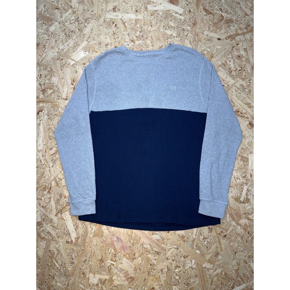 Akademiks Y2K Women’s Gray Long Sleeve Waffle Shirt Sz XL